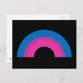 Carte Postale Drapeau de la fierté bisexuelle Arc-en-ciel (Devant / Derrière)