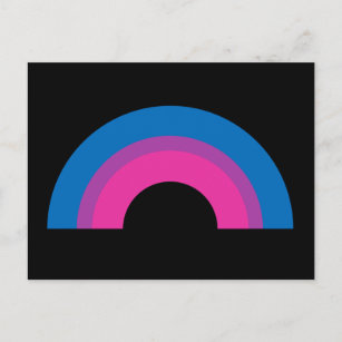 Carte Postale Drapeau de la fierté bisexuelle Arc-en-ciel