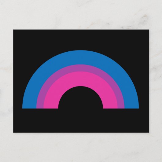 Carte Postale Drapeau de la fierté bisexuelle Arc-en-ciel (Devant)