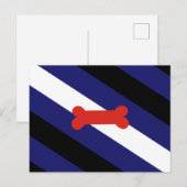 Carte Postale Drapeau de la fierté de jeu de chiot (Devant / Derrière)