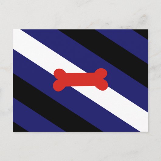 Carte Postale Drapeau de la fierté de jeu de chiot (Devant)