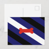 Carte Postale Drapeau de la fierté de jeu de chiot (Devant / Derrière)