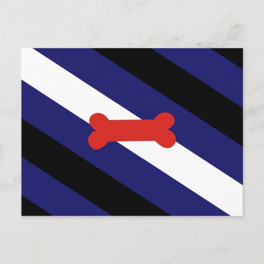 Carte Postale Drapeau de la fierté de jeu de chiot (Devant)