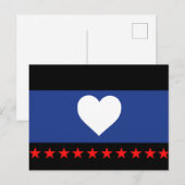 Carte Postale Drapeau de la fierté du pied (Devant / Derrière)