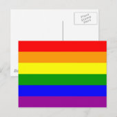 Carte Postale Drapeau de la fierté gay (Devant / Derrière)