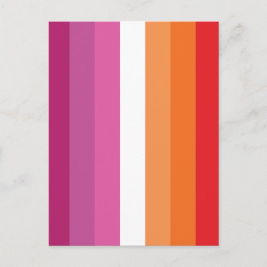 Carte Postale Drapeau de la fierté lesbienne (Devant)