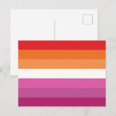 Carte Postale Drapeau de la fierté lesbienne (Devant / Derrière)