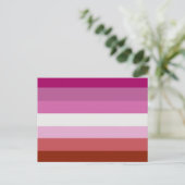 Carte Postale Drapeau de la fierté lesbienne (Debout devant)
