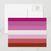 Carte Postale Drapeau de la fierté lesbienne (Devant / Derrière)