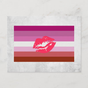 Carte Postale Drapeau de la fierté lesbienne