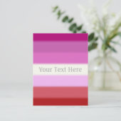 Carte Postale Drapeau de la Fierté lesbienne tombée (Debout devant)