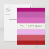 Carte Postale Drapeau de la Fierté lesbienne tombée (Devant / Derrière)