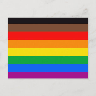 Carte Postale Drapeau de la fierté LGBTQ (8 bandes)