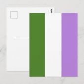 Carte Postale Drapeau de la fierté queer (Devant / Derrière)