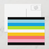 Carte Postale Drapeau de la fierté queer (Devant / Derrière)
