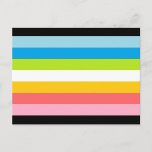 Carte Postale Drapeau de la fierté queer (Devant)