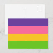 Carte Postale Drapeau de la fierté sapphique (Devant / Derrière)