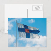 Carte Postale Drapeau de la Finlande (Devant / Derrière)