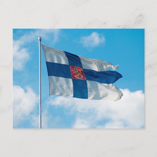 Carte Postale Drapeau de la Finlande (Devant)