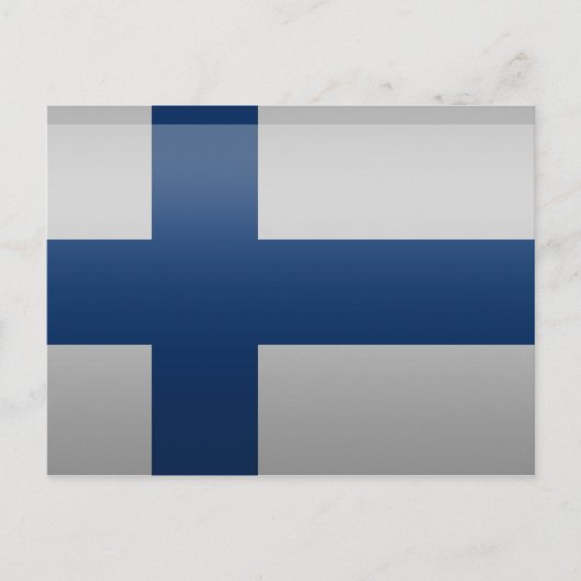 Carte Postale Drapeau de la Finlande. (Devant)