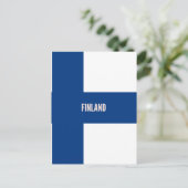 Carte Postale Drapeau de la Finlande (Debout devant)