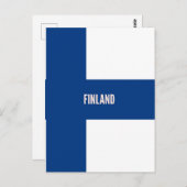 Carte Postale Drapeau de la Finlande (Devant / Derrière)
