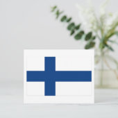 Carte Postale Drapeau de la Finlande (Debout devant)