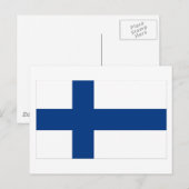Carte Postale Drapeau de la Finlande (Devant / Derrière)