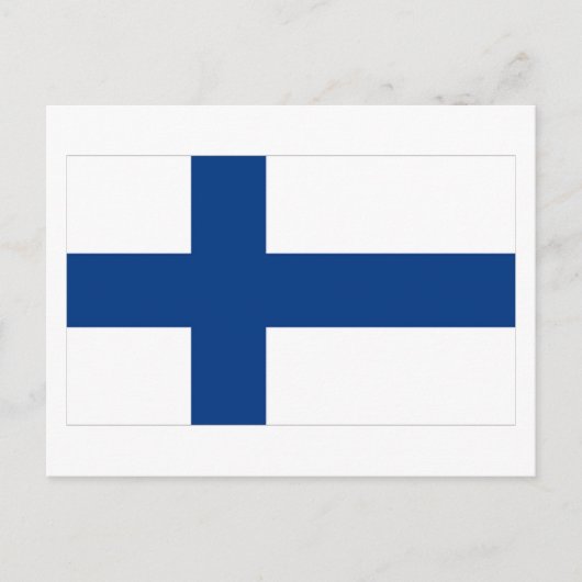 Carte Postale Drapeau de la Finlande (Devant)