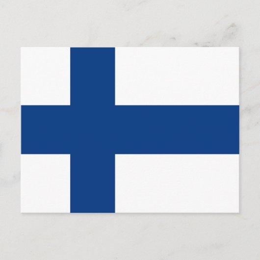 Carte Postale Drapeau de la Finlande (Devant)