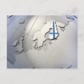 Carte Postale Drapeau de la Finlande (Devant)