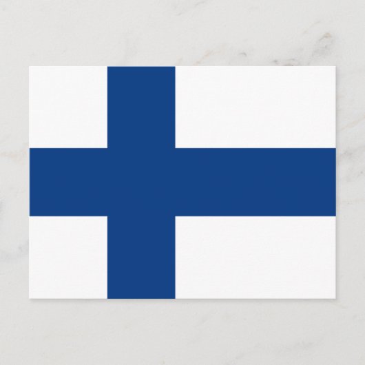 Carte Postale Drapeau de la Finlande (Devant)