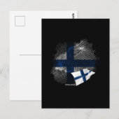 Carte Postale Drapeau de la Finlande (Devant / Derrière)