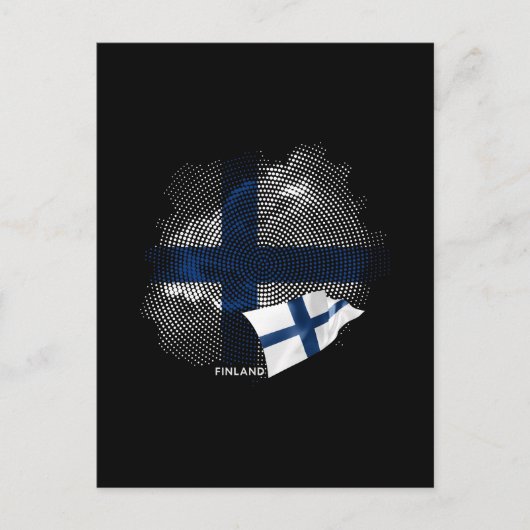 Carte Postale Drapeau de la Finlande (Devant)