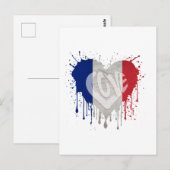 Carte Postale Drapeau de la France que j'aime (Devant / Derrière)