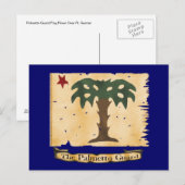 Carte Postale Drapeau de la Garde Palmetto (Devant / Derrière)