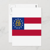 Carte Postale Drapeau de la Géorgie (Devant / Derrière)