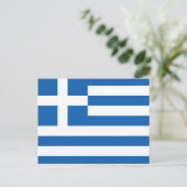 Carte Postale Drapeau de la Grèce (Debout devant)