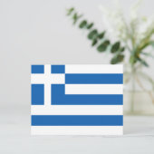 Carte Postale Drapeau de la Grèce (Debout devant)