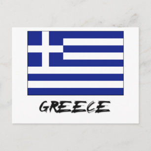 Carte Postale Drapeau de la Grèce