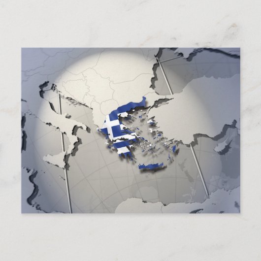 Carte Postale Drapeau de la Grèce (Devant)