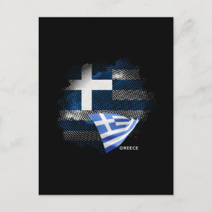Carte Postale Drapeau de la Grèce