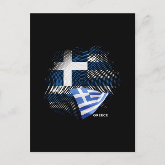 Carte Postale Drapeau de la Grèce (Devant)
