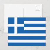 Carte Postale Drapeau de la Grèce Drapeau grec (Devant / Derrière)