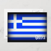 Carte Postale Drapeau de la Grèce foncé (Devant / Derrière)