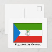 Carte Postale Drapeau de la Guinée équatoriale (Devant / Derrière)