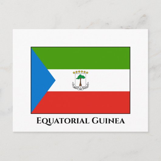 Carte Postale Drapeau de la Guinée équatoriale (Devant)