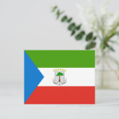 Carte Postale Drapeau de la Guinée équatoriale (Debout devant)