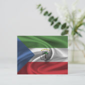 Carte Postale Drapeau de la Guinée équatoriale (Debout devant)