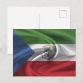 Carte Postale Drapeau de la Guinée équatoriale (Devant / Derrière)